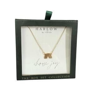Harlow by Nashelle 14k gold plated rainbow neck box set NWT